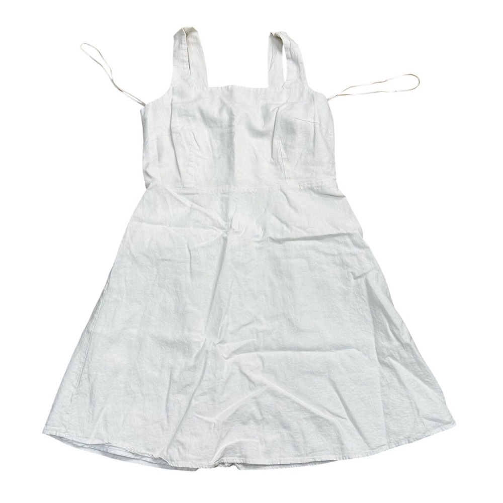 Vince Camuto Linen Blend Sleeveless Dress‎ Womens Size M White
